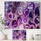 Designart - Violet Agate geode - Mid-Century Modern Gallery-wrapped Canvas